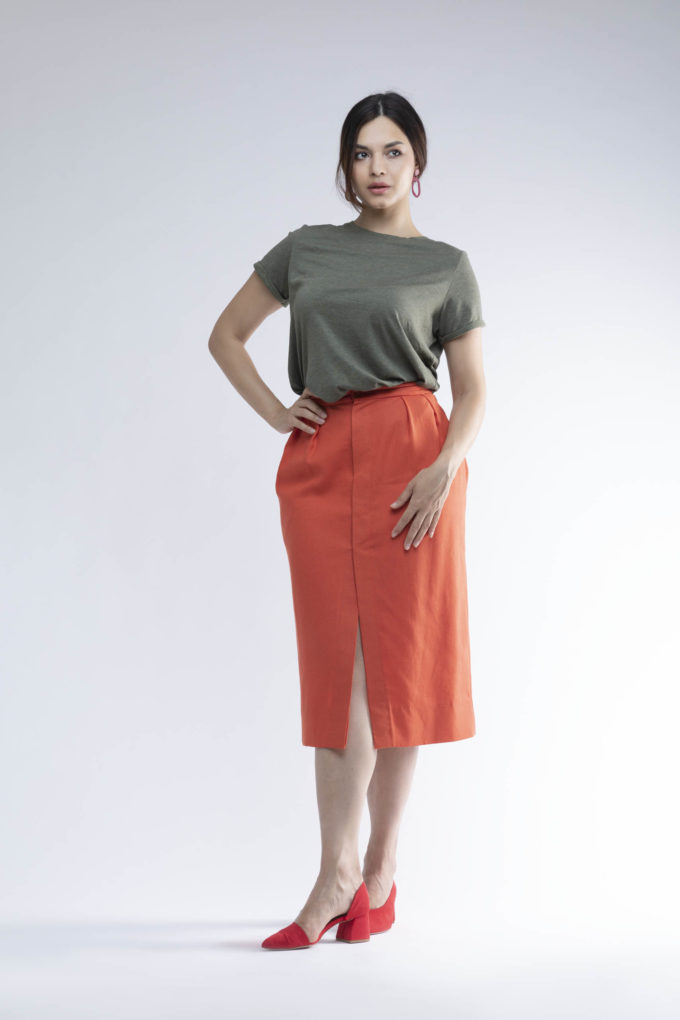 Paloma skirt coral